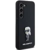 Karl Lagerfeld Szilikon Ikonikus Fém Kitűző tok Samsung Galaxy S23 - fekete thumbnail