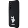 Karl Lagerfeld Silicone Choupette Metal Pin tok Samsung Galaxy S23-hoz - fekete thumbnail