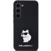 Karl Lagerfeld Silicone Choupette Metal Pin tok Samsung Galaxy S23-hoz - fekete thumbnail