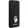 Karl Lagerfeld Silicone Choupette Metal Pin tok Samsung Galaxy S23-hoz - fekete thumbnail