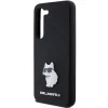 Karl Lagerfeld Silicone Choupette Metal Pin tok Samsung Galaxy S23-hoz - fekete thumbnail