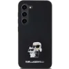 Karl Lagerfeld Szilikon Karl & Choupette Fém Pin tok Samsung Galaxy S23 - fekete thumbnail