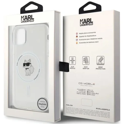 Karl Lagerfeld IML Choupette MagSafe tok iPhone 11 - átlátszó - 8