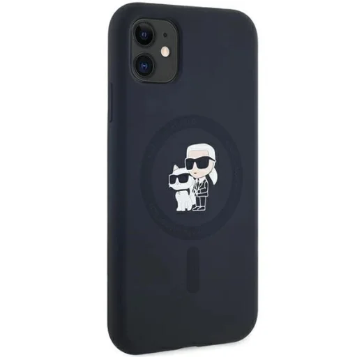 Karl Lagerfeld Szilikon Karl & Choupette MagSafe tok iPhone 11 -hez - fekete - 4