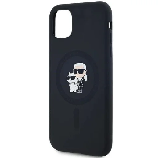Karl Lagerfeld Szilikon Karl & Choupette MagSafe tok iPhone 11 -hez - fekete - 6