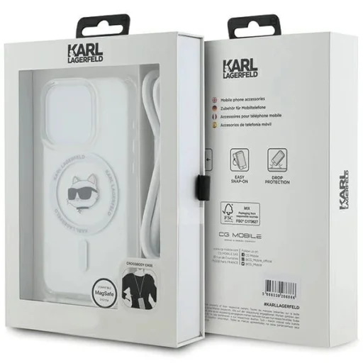Karl Lagerfeld IML Choupette Head & Cord MagSafe tok iPhone 14 Pro Max - átlátszó - 7