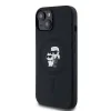  iPhone 15 Plus / 14 Plus fekete Karl Lagerfeld Szilikon Karl&Choupette MagSafe tok thumbnail