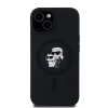  iPhone 15 Plus / 14 Plus fekete Karl Lagerfeld Szilikon Karl&Choupette MagSafe tok thumbnail