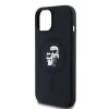  iPhone 15 Plus / 14 Plus fekete Karl Lagerfeld Szilikon Karl&Choupette MagSafe tok thumbnail