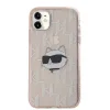 Karl Lagerfeld IML Choupette Head & Monogram tok iPhone 11 - rózsaszín - 3