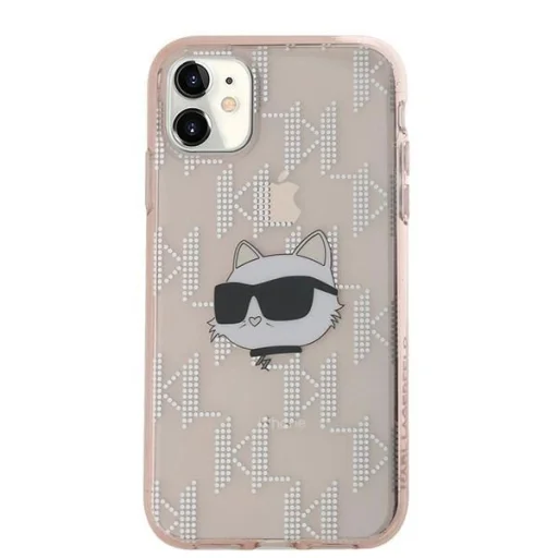 Karl Lagerfeld IML Choupette Head & Monogram tok iPhone 11 - rózsaszín - 3