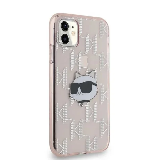 Karl Lagerfeld IML Choupette Head & Monogram tok iPhone 11 - rózsaszín - 4