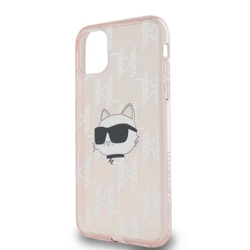 Karl Lagerfeld IML Choupette Head & Monogram tok iPhone 11 - rózsaszín - 6