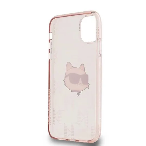 Karl Lagerfeld IML Choupette Head & Monogram tok iPhone 11 - rózsaszín - 7