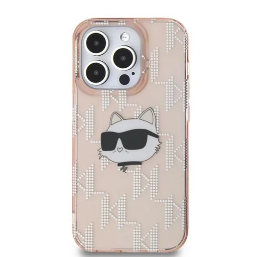 Karl Lagerfeld IML Choupette Head & Monogram tok iPhone 13 Pro Max - rózsaszín - 3