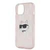 Karl Lagerfeld IML Choupette Head & Monogram tok iPhone 13 - rózsaszín - 6