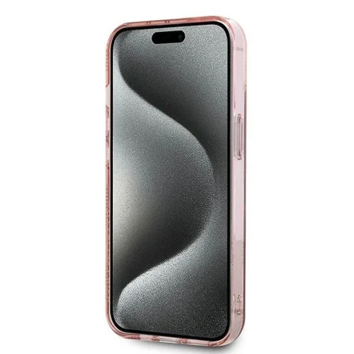  iPhone 15 - rózsaszín Karl Lagerfeld IML Choupette Head & Monogram tok - 5