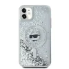 Karl Lagerfeld Liquid Glitter Choupette Head MagSafe tok iPhone 11 - Átlátszó - 3