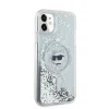 Karl Lagerfeld Liquid Glitter Choupette Head MagSafe tok iPhone 11 - Átlátszó - 4