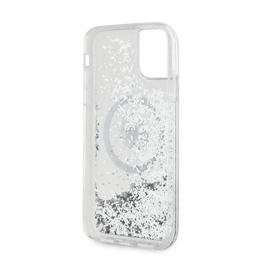 Karl Lagerfeld Liquid Glitter Choupette Head MagSafe tok iPhone 11 - Átlátszó - 7