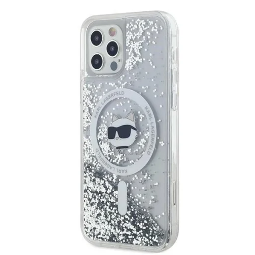 Karl Lagerfeld Liquid Glitter Choupette Head MagSafe tok iPhone 12 / 12 Pro - Átlátszó - 2