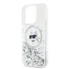 Karl Lagerfeld Liquid Glitter Choupette Head MagSafe tok iPhone 14 Pro-hoz - átlátszó - 6