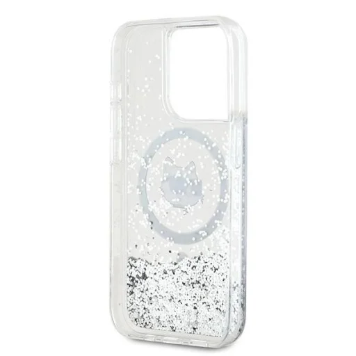 Karl Lagerfeld Liquid Glitter Choupette Head MagSafe tok iPhone 13 Pro Max - átlátszó - 7