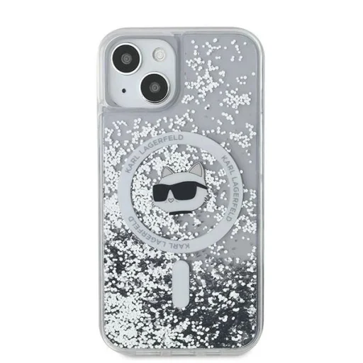 Karl Lagerfeld Liquid Glitter Choupette Head MagSafe tok iPhone 13 - átlátszó - 3