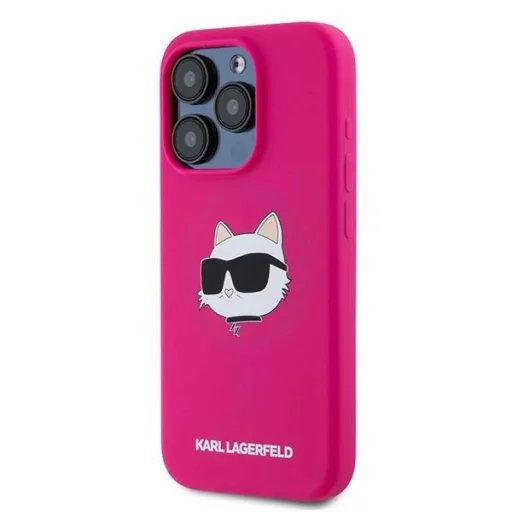  iPhone 15 Pro Max Karl Lagerfeld Silicone Choupette Head MagSafe tok - rózsaszín - 2