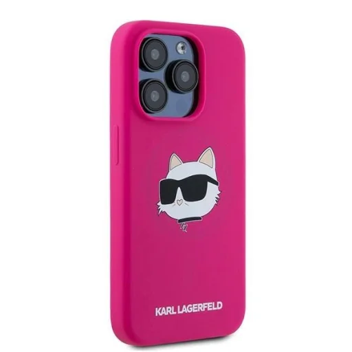  iPhone 15 Pro Max Karl Lagerfeld Silicone Choupette Head MagSafe tok - rózsaszín - 4
