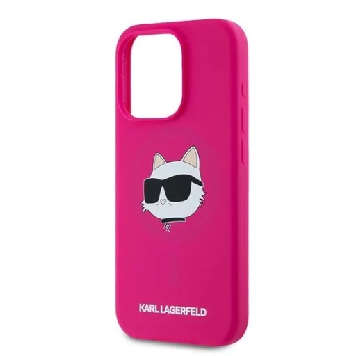  iPhone 15 Pro Max Karl Lagerfeld Silicone Choupette Head MagSafe tok - rózsaszín - 6