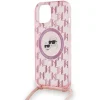  iPhone 15 rózsaszín Karl Lagerfeld IML Crossbody Monogram Karl & Choupette Head MagSafe tok thumbnail
