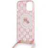  iPhone 15 rózsaszín Karl Lagerfeld IML Crossbody Monogram Karl & Choupette Head MagSafe tok thumbnail