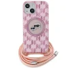  iPhone 15 rózsaszín Karl Lagerfeld IML Crossbody Monogram Karl & Choupette Head MagSafe tok thumbnail