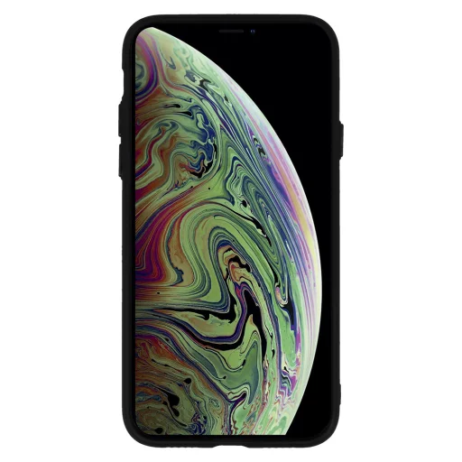 Bőr 3D tok iPhone X/XS design 3 fekete - 3