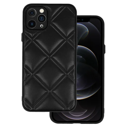 Bőr 3D tok iPhone 11 Pro design 3 fekete - 1
