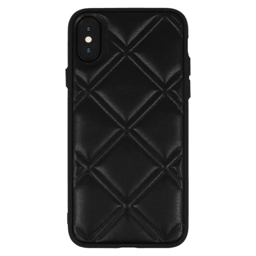 Bőr 3D tok iPhone X/XS design 3 fekete - 2