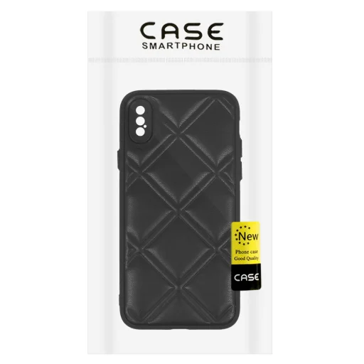 Bőr 3D tok iPhone X/XS design 3 fekete - 7