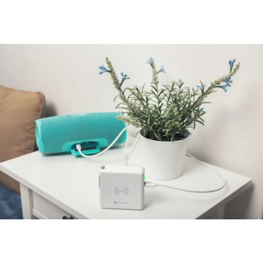 FORCELL F-ENERGY multifunkciós töltő 15W 4in1 USB/USB-C csatlakozóval, 8000mAh power bankkal és vezeték nélküli töltéssel - 32