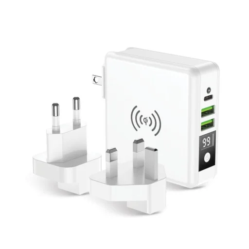 FORCELL F-ENERGY multifunkciós töltő 15W 4in1 USB/USB-C csatlakozóval, 8000mAh power bankkal és vezeték nélküli töltéssel - 2