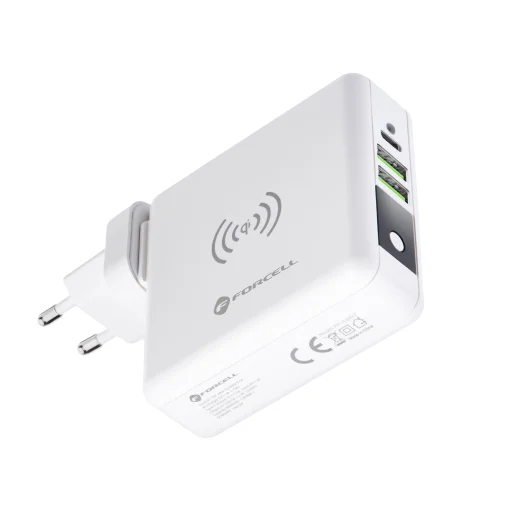 FORCELL F-ENERGY multifunkciós töltő 15W 4in1 USB/USB-C csatlakozóval, 8000mAh power bankkal és vezeték nélküli töltéssel - 6