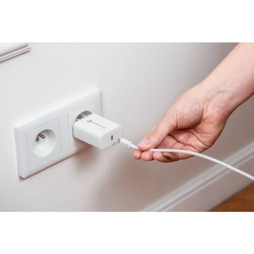 FORCELL F-ENERGY TFK-TC-25WPD utazó töltő Type C + Type C to Type C PD Q.C 3A 25W fehér - 17