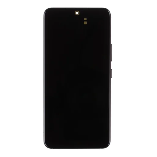 LCD kijelző + Érintőegység + Előlap Samsung S901B Galaxy S22 Phantom Fekete (Szervizcsomag) - 1
