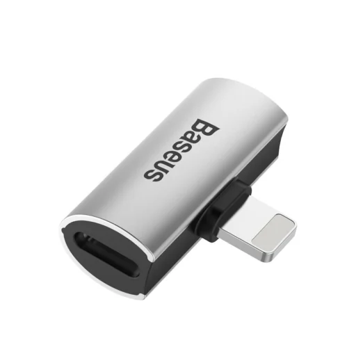 BASEUS adapter 2in1 Lightning to 2 x Lightning CAL46-S1 ezüst fekete, adapter - 2