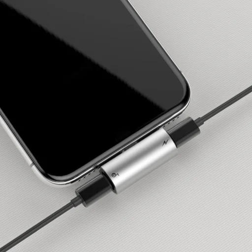 BASEUS adapter 2in1 Lightning to 2 x Lightning CAL46-S1 ezüst fekete, adapter - 5