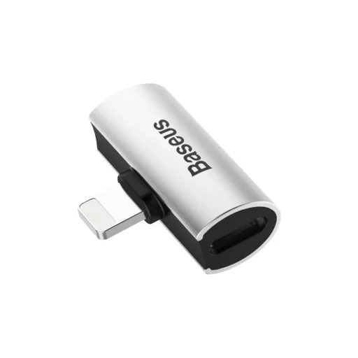 BASEUS adapter 2in1 Lightning to 2 x Lightning CAL46-S1 ezüst fekete, adapter - 1
