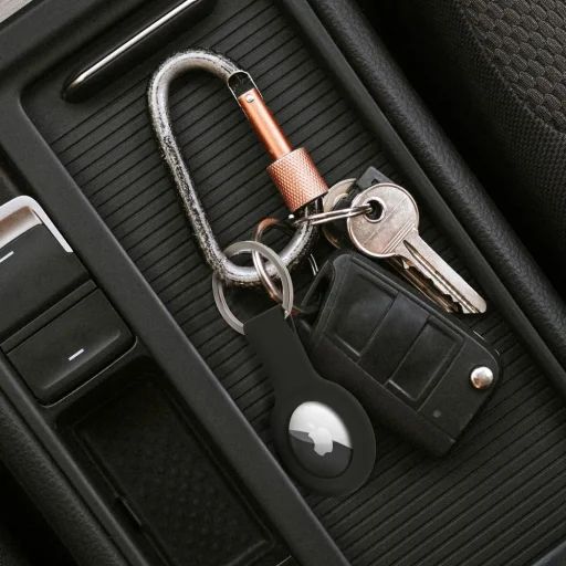 Szilikon tartó AirTag / Forcell F-Tag fekete - 3