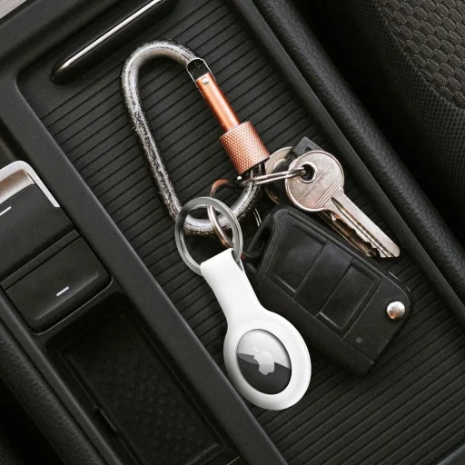 SILICONE tok Apple Airtag / Forcell F-Tag fehér - 3