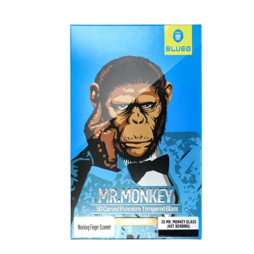5D Mr. Monkey Glass – Samsung Galaxy A53 5G fekete (Strong Lite) üvegfólia - 1