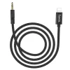 HOCO kábel AUX Jack 3.5 mm Lightning UPA13 fekete thumbnail